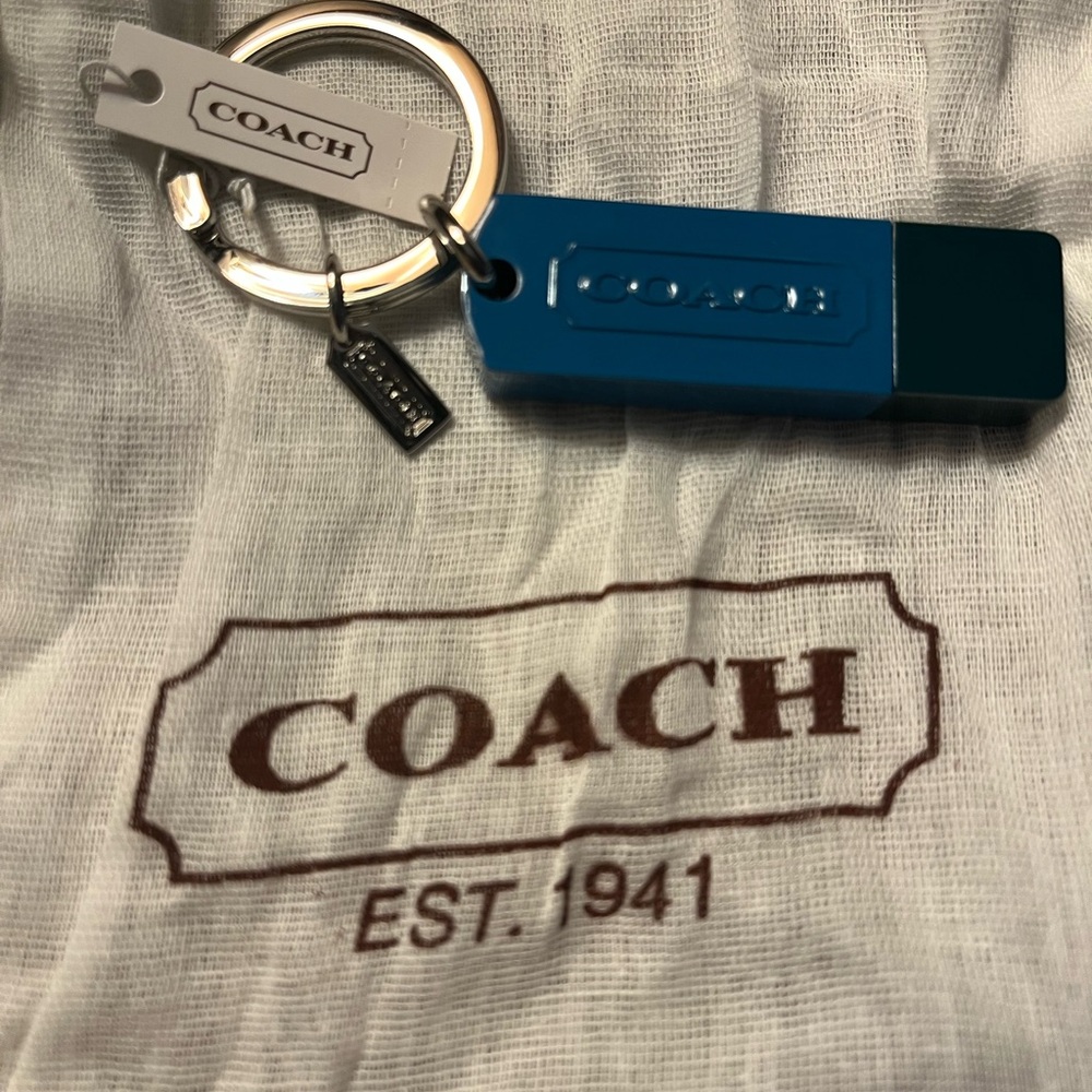 Coach Pink and Brown Keychain